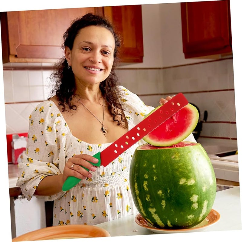 Unomor Stainless Steel Watermelon Slicer Knife Serrated Bread Cake Pizza Cutter Kitchen Tool - Image 5